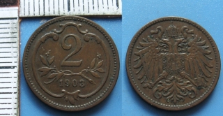 1903 - 2 heller - František Josef I.