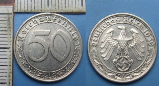 1939 A - 50 reichspfennig - Třetí říše