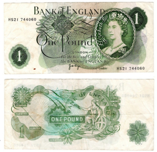 1970-1978 - 1 pound, bankovka, HS21 744060 - Velká Británie