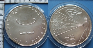 2008 - 200 Kč, stříbro - Viktor Ponrepo, běžná kvalita, kapsle, certifikát