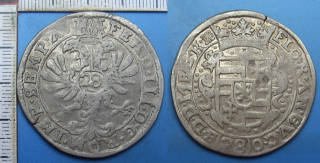 1603-1667 - 28 stuber, stříbro - Oldenburg, Anton Gunther, s titulem císaře Ferdinanda III.
