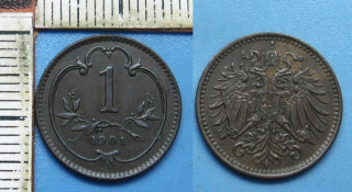 1901 - 1 heller - František Josef I.