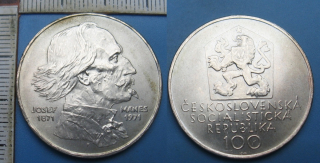 1971 - 100 Kčs, stříbro - Josef Mánes