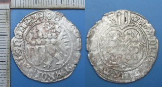 1440-1464 - štítový groš, stříbro - Friedrich II. a William III., Sasko, pěkný
