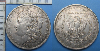 1883 O - 1 dollar, stříbro - USA, Morgan