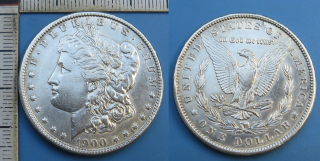 1900 - 1 dollar, stříbro - USA, Morgan