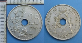 1929 - 25 centimes - Belgie, Belgique