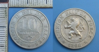 1898 - 10 centimes - Leopold II., Belgie