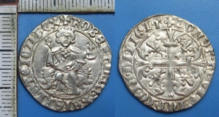 1309-1343 - gigliato, stříbro - Neapol, Robert I. z Anjou, pěkné