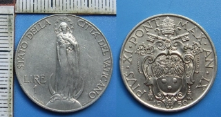 1930 (IX) - 1 lira - Pius XI., Vatikán
