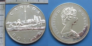 1984 - 1 dollar, stříbro - Kanada, výroční, Toronto