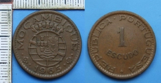 1965 - 1 escudo - Portugalský Mosambik