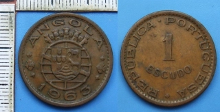 1963 - 1 escudo - Portugalská Angola