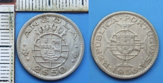 1956 - 2,5 escudos - Portugalská Angola