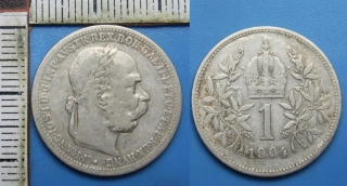 1904 - 1 koruna, stříbro - František Josef I., vzácnější