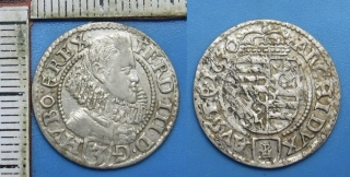1630 PH - 3 krejcar, stříbro - Ferdinand III., Kladsko, Hema