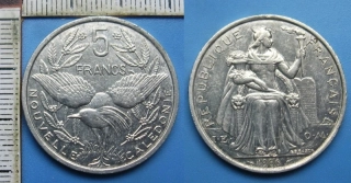 1986 - 5 francs - Nová Kaledonie
