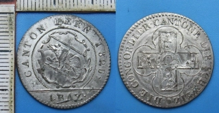 1826 - 1 batzen (BAZ), stříbro - Bern, Švýcarsko