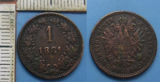 1881 - 1 krejcar - František Josef I.