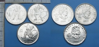 2009 - 25 cents - 3x Kanada, Vancouver 2010, zimní sporty - každý jiný