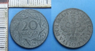 1923 - 20 groszy - válečné Polsko