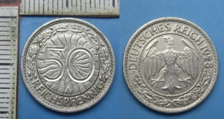 1928 A - 50 reichspfennig - Německo