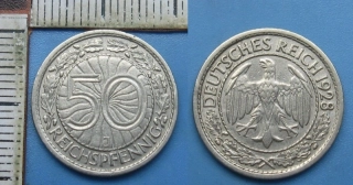 1928 J - 50 reichspfennig - Německo