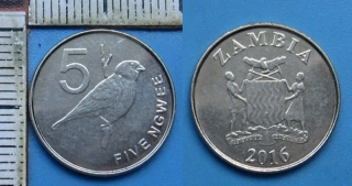 2016 - 5 ngwee - Zambie