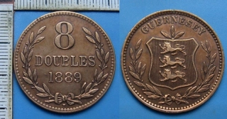 1889 H - 8 doubles - Guernesey