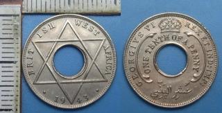 1943 - 1/10 penny - Jiří VI., Britská Západní Afrika