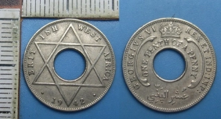 1942 - 1/10 penny - Jiří VI., Britská Západní Afrika
