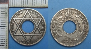 1936 - 1/10 penny - Edward VIII., Britská Západní Afrika, vzácnější panovník