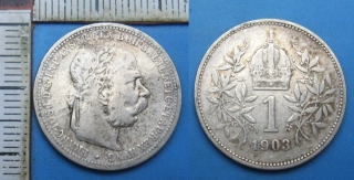 1903 - 1 koruna, stříbro - František Josef I., vzácnější