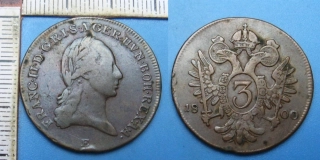 1800 E - 3 krejcar - František I., vzácnější