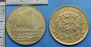 1934 - 1 kroon - Estonsko