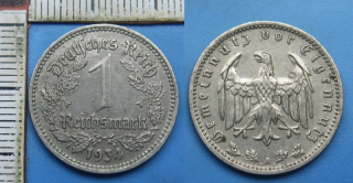 1934 A - 1 reichsmark - Třetí říše