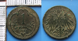 1893 - 1 heller - František Josef I.