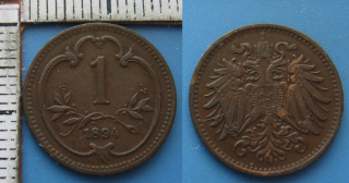1894 - 1 heller - František Josef I.