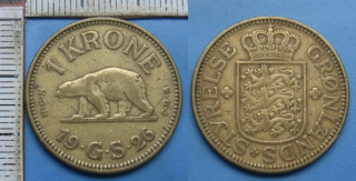 1926 HCN GJ - 1 krone - Grónsko