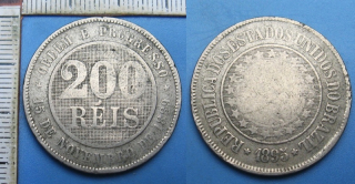 1895 - 200 reis - Brazílie