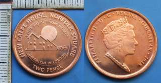 2018 - 2 pence - Gibraltar, New Calpe House