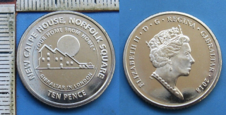 2018 - 10 pence - Gibraltar, New Calpe House