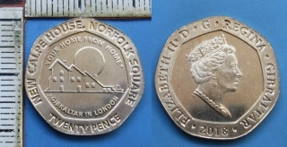 2018 - 20 pence - Gibraltar, New Calpe House