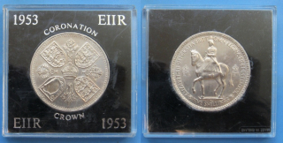 1953 - 5 shillings - Velká Británie, výroční, korunovace, original plastová etue