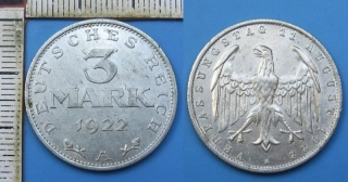 1922 A - 3 mark - Německo, Weimar