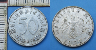 1939 B - 50 reichspfennig - Třetí říše