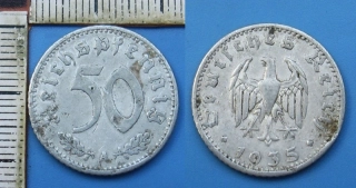 1935 A - 50 reichspfennig - Třetí říše