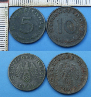 1941 A - 5 a 10 reichspfennig - Třetí říše