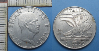 1941 - 50 centesimi - Itálie, Vittorio Emanuele III.