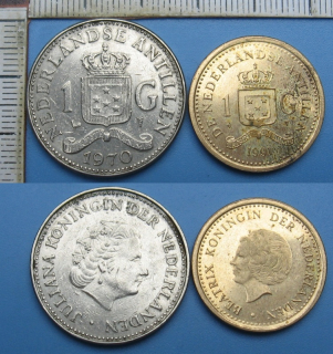 1970, 91 - 2x 1 gulden - různý typ, Nizozemské Antily